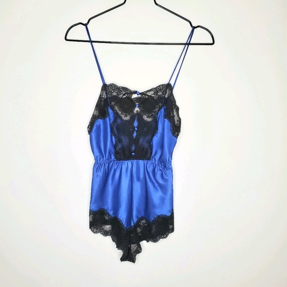 Vintage Barbizon Lingerie Lace Blue One Piece - Picture 6 of 13